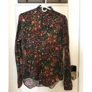 Zara Mens Flower Button Down